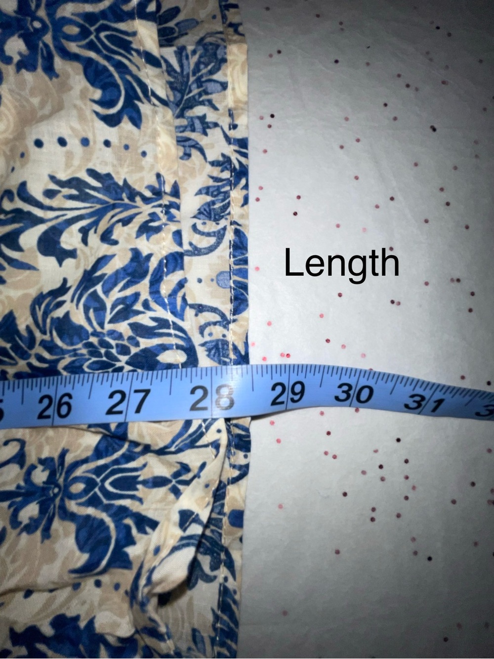 Entro 1X Blue & Ivory Floral Babydoll Peplum Blouse Boho Cottagecore Western Top - Picture 7 of 9